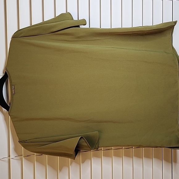 michael kors short sleeve blouse green blouse  Lg - Picture 6 of 7
